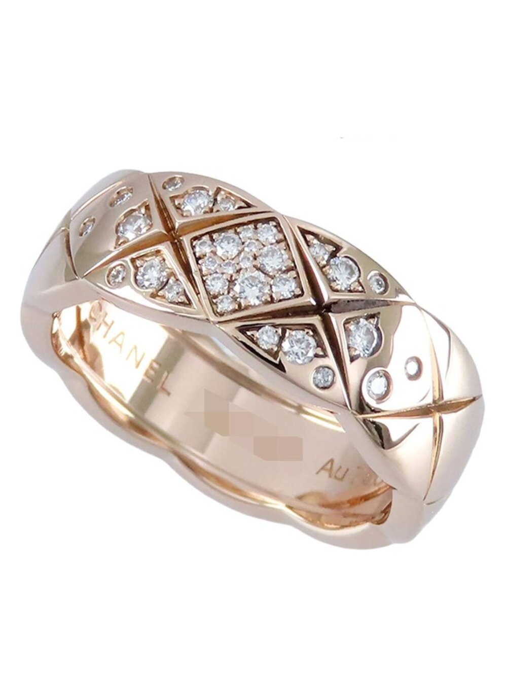 Chanel Coco Crush Ring Beige Gold Diamond Medium Model